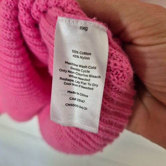 Talbots Womens Pink Knit Sweater Ribbed Crewneck Long Sleeve - Picture 4 of 5